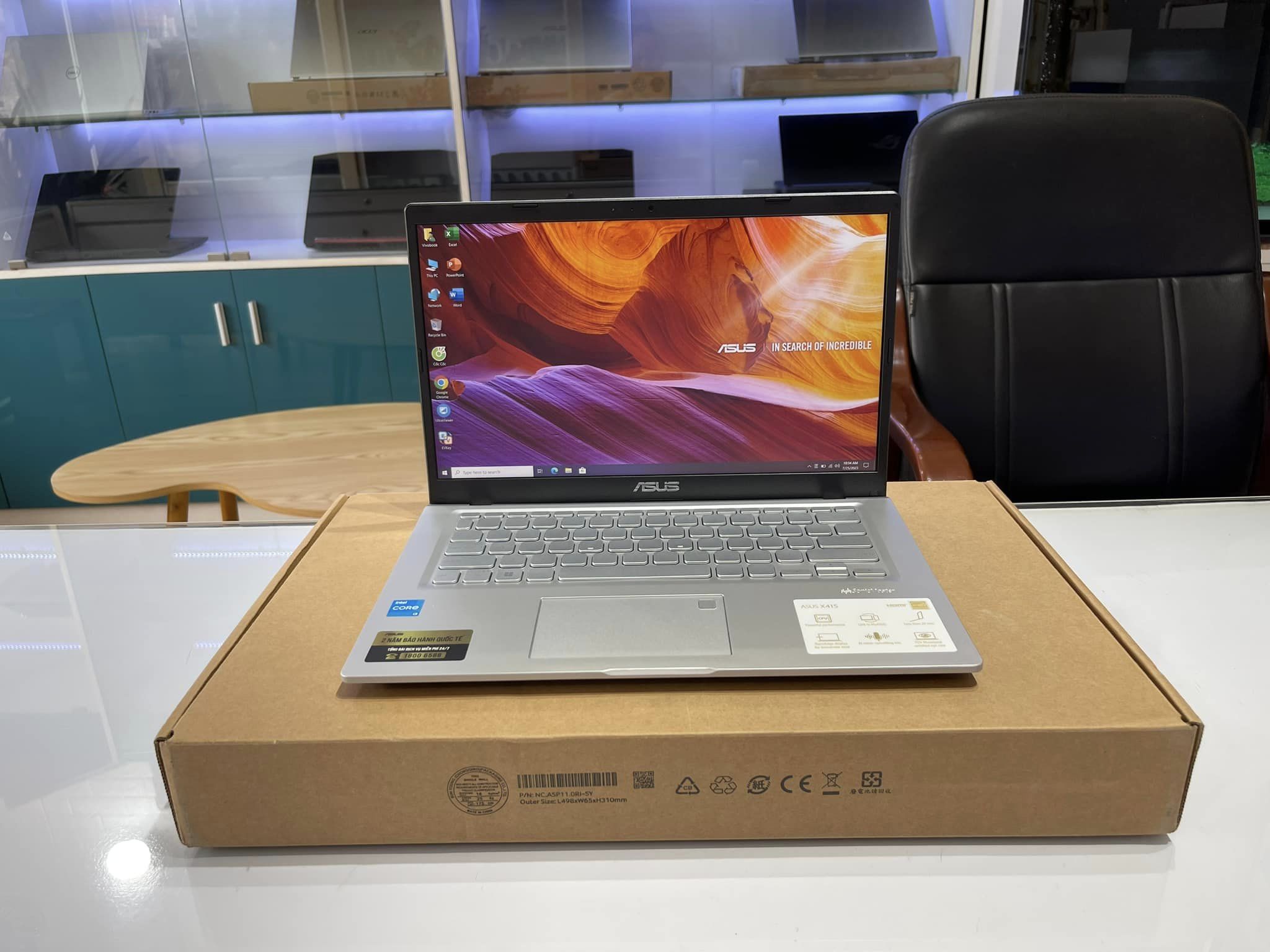 Laptop Asus Vivobook X415EA Core i3 1115G4/4GB/SSD 512GB BH 2024